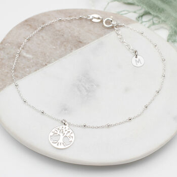 Personalised Silver And Gold Plated Tree Of Life Anklet, 2 of 4