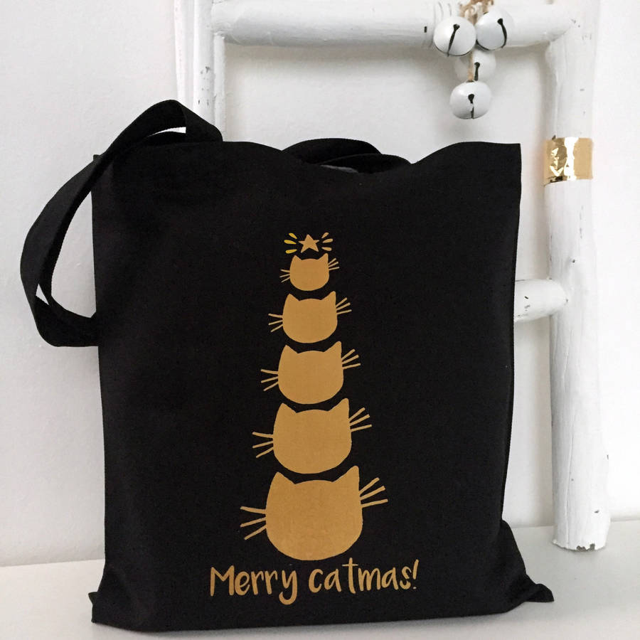 Christmas Cat Gift Bag By Kelly Connor Designs