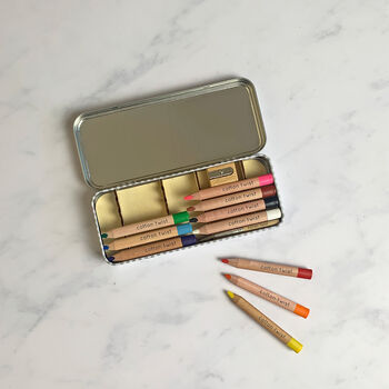 Personalised Jumbo Watercolour Pencils Tin, 6 of 12