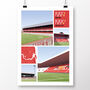 Sunderland Views Roker Park And Stadium Of Light Poster, thumbnail 2 of 7