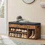 Shoe Bench With Hidden Storage And Padded Seat, thumbnail 6 of 12