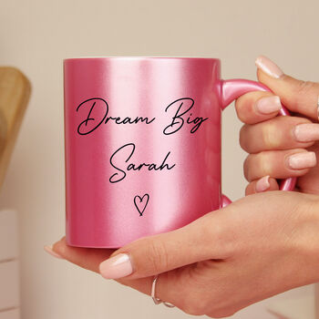 Personalised Pink Glitter Ceramic Mug, 2 of 10