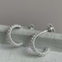 Sterling Silver Bobble Hoops, thumbnail 6 of 6