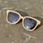Orleans Natural Bamboo Sunglasses With Amber Lens, thumbnail 8 of 9