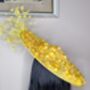 Yellow Large Disc Headpiece With Petals And Flowers, thumbnail 4 of 4