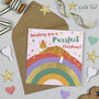 Over The Rainbow Purrfect Christmas Ginger Cat Card, thumbnail 1 of 2