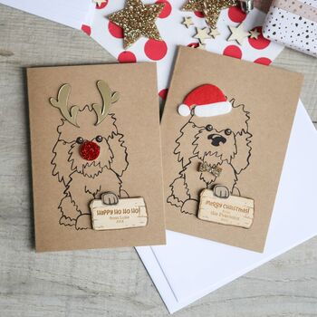 Personalised Dogs Christmas Card Making Kit, 7 of 8