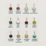 Birthstone Necklace With Diamonds In Sterling Silver, thumbnail 3 of 12