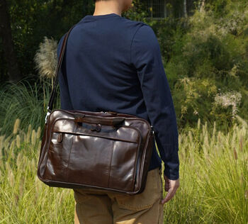 Slim Briefcase Laptop Bag, 7 of 7