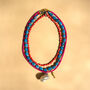 Blue And Red Bead And Sea Charms Necklace Set Of Three, thumbnail 1 of 4