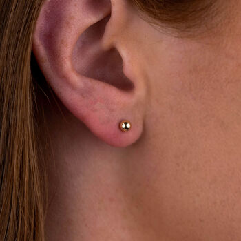 9ct Gold Micro Ball Stud Earrings – 4mm, 2 of 9