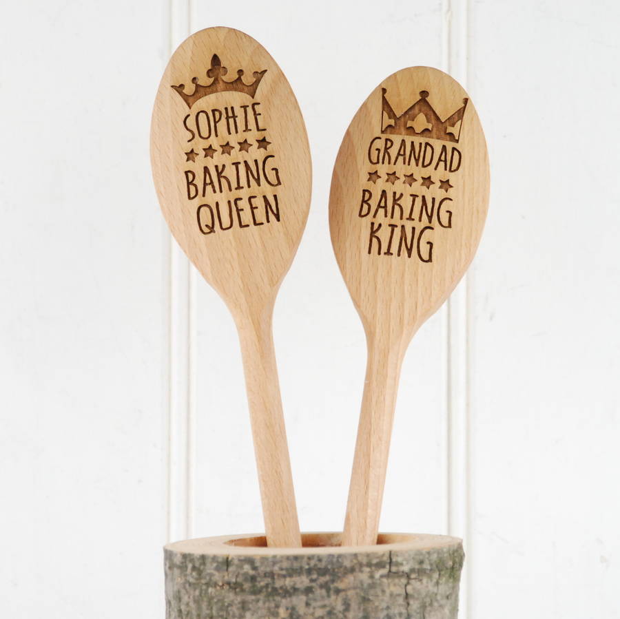 Personalised King Or Queen Baker Spoon, 1 of 2