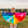 Personalised Superhero Cape Superstar Rainbow With Name, thumbnail 1 of 12