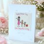Personalised Mothers Day Card, Embroidered, thumbnail 1 of 5