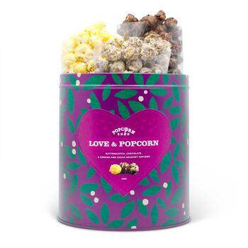 Love And Popcorn Gourmet Popcorn Gift Tin, 7 of 7