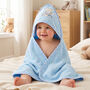 Personalised Baby Hooded Towel Teddy Bear Bath Robe, thumbnail 1 of 8
