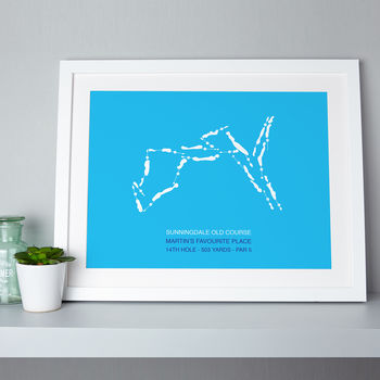 Favourite Golf Course Map Personalised Print, 6 of 7
