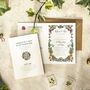 Folk Florals Folded Wedding Invite, thumbnail 3 of 7