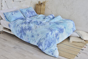 Hand Dyed Space Cotton Duvet Cover Set, 4 of 5