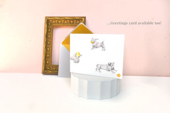 Dachshund Gold Foil Greetings Card, 2 of 4