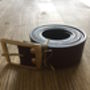 Dark Brown Leather Handmade Belt, thumbnail 4 of 5