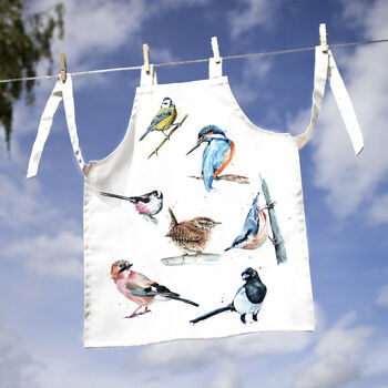 Inky Wild Birds Canvas Child's Apron, 2 of 7