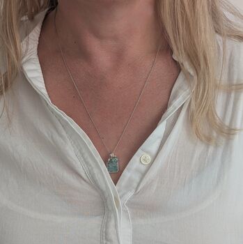 'The Trio' Amazonite Necklace, Silver, 4 of 8