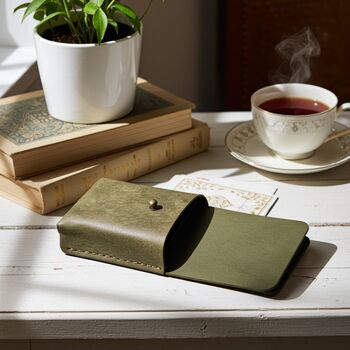 Personalised Handmade Leather Playing Cards Holder, 4 of 6