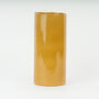 Large Cylinder Handmade Stoneware Vase In Yellow Ochre, thumbnail 1 of 2