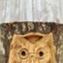29cm Hand Carved Wooden Owl Owlet Statue Ornament Figurine Gift, thumbnail 2 of 7