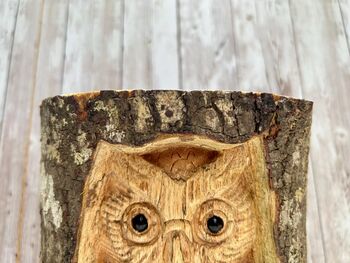 29cm Hand Carved Wooden Owl Owlet Statue Ornament Figurine Gift, 2 of 7