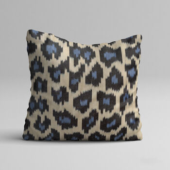 Ikat Cushion Cover With Leopard Pattern, 5 of 7