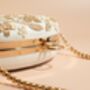 Asha Ivory Silk Round Clutch, thumbnail 2 of 7