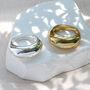 Sterling Silver Or 18ct Gold Plated Chunky Dome Ring, thumbnail 1 of 7