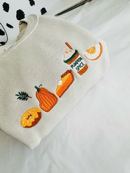 Pumpkin Spice Everything Embroidered Sweatshirt, 6 of 6