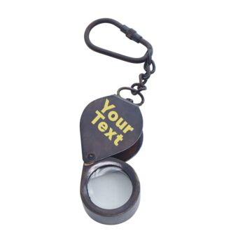 Personalised Gunmetal Loupe With Keyring, 4 of 11