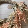 Handcrafted Artisan Coral Dried Flower Wreath, thumbnail 2 of 5