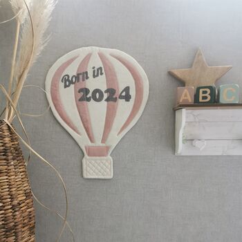 Born In 2024, Hot Air Balloon Nursery Decor, 2 of 12