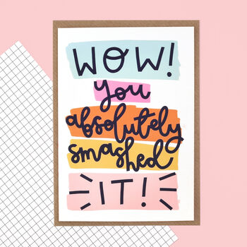 You Absolutely Smashed It! Well Done Greeting Card, 2 of 3