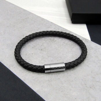 Men's Personalised Morse Code Leather Bracelet, 3 of 6