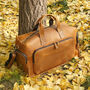 Genuine Leather Weekend Bag With Leather Straps Detail, thumbnail 1 of 12