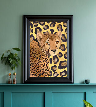 Custom Leopard Print Cheetah Personalised Art, 3 of 8