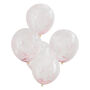 Pastel Pink Foam Bead Confetti Filled Balloons, thumbnail 2 of 3