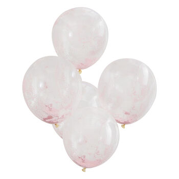 Pastel Pink Foam Bead Confetti Filled Balloons, 2 of 3