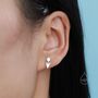 Sterling Silver Tulip Flower Stud Earrings, thumbnail 11 of 11