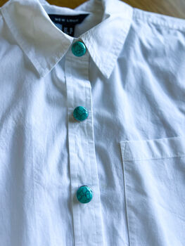 Tranquil Turquoise Button Cover Set, 4 of 5