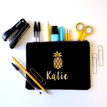 Personalised Pineapple Pencil Case, 3 of 3