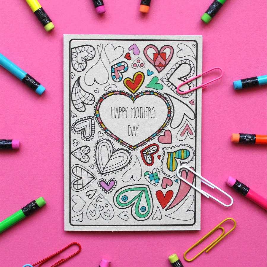 Mothers Day Colouring In Card By Adam Regester Design ...