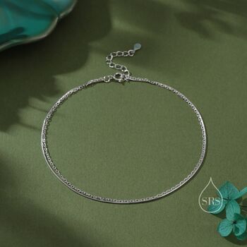 Sterling Silver Double Layer Anklet, 2 of 11