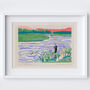Fishing Art Print River Fisherman Scene Poster, thumbnail 8 of 9